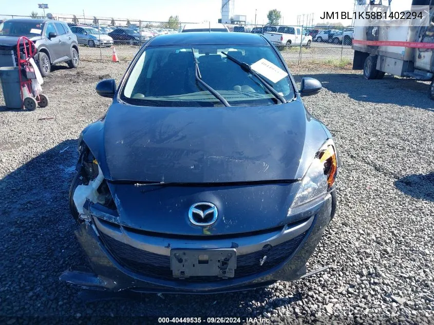 2011 Mazda Mazda3 S Sport VIN: JM1BL1K58B1402294 Lot: 40449535