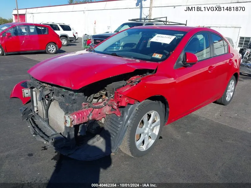 2011 Mazda Mazda3 I Touring VIN: JM1BL1VGXB1481870 Lot: 40462354