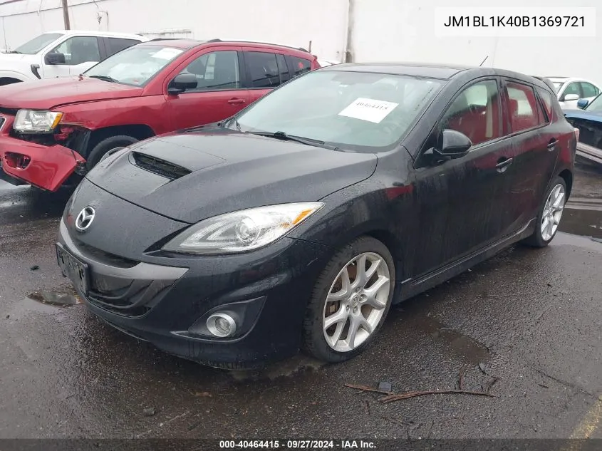 2011 Mazda Mazdaspeed3 Sport VIN: JM1BL1K40B1369721 Lot: 40464415