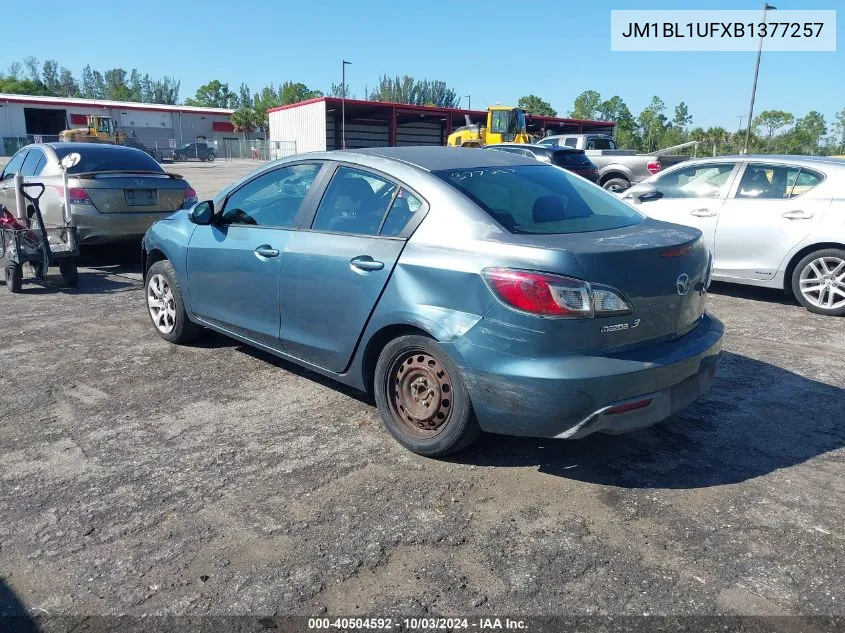 2011 Mazda Mazda3 I Sport VIN: JM1BL1UFXB1377257 Lot: 40504592