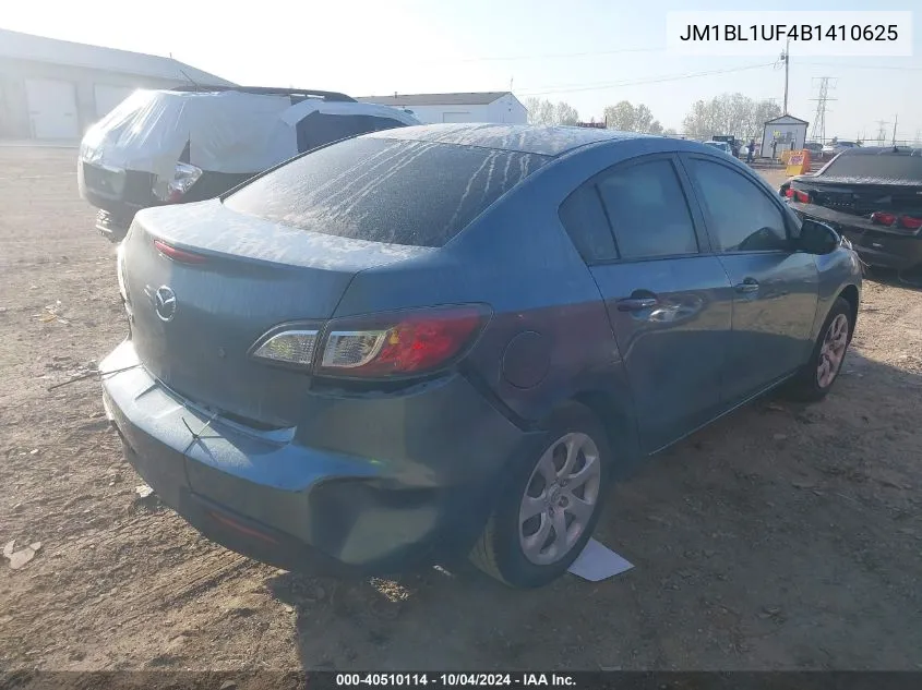 2011 Mazda Mazda3 I Sport VIN: JM1BL1UF4B1410625 Lot: 40510114