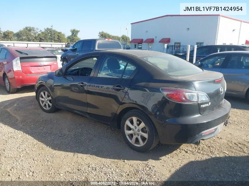 JM1BL1VF7B1424954 2011 Mazda Mazda3 I Touring