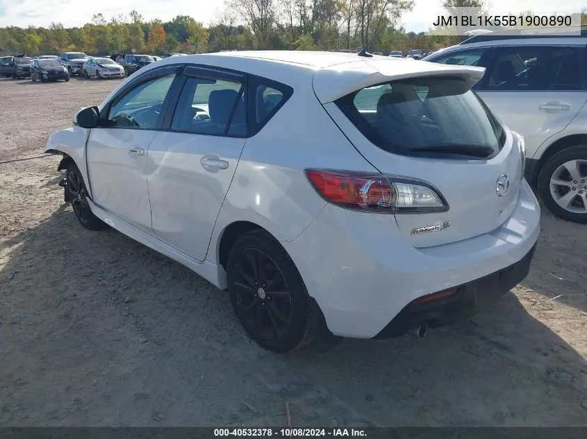 2011 Mazda Mazda3 S VIN: JM1BL1K55B1900890 Lot: 40532378