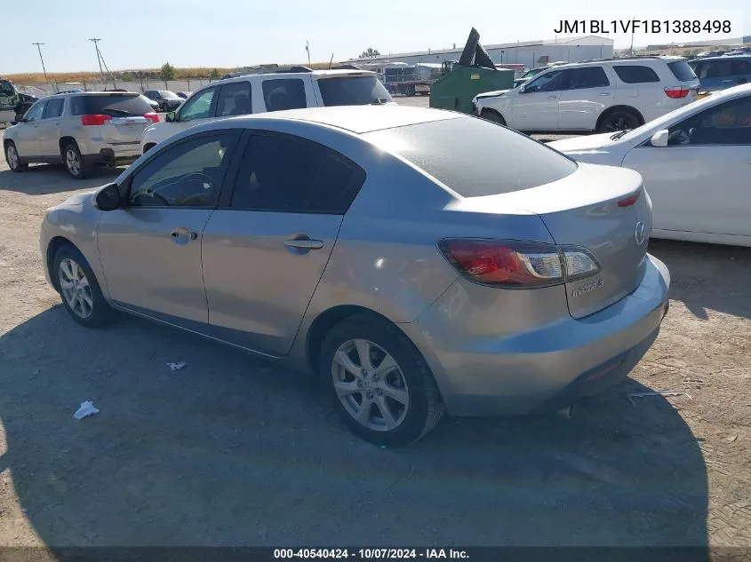 2011 Mazda Mazda3 I Touring VIN: JM1BL1VF1B1388498 Lot: 40540424