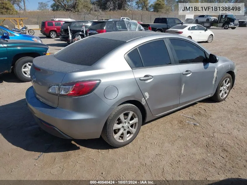 2011 Mazda Mazda3 I Touring VIN: JM1BL1VF1B1388498 Lot: 40540424