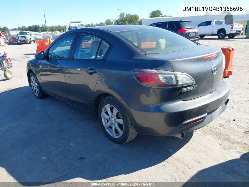 2011 Mazda Mazda3 I Touring VIN: JM1BL1VG4B1366696 Lot: 40543550