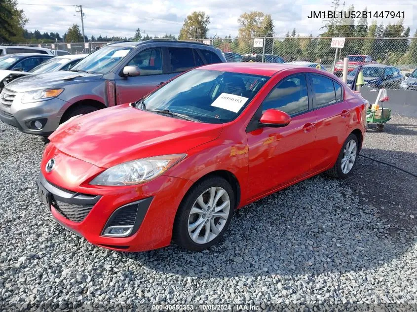 2011 Mazda Mazda3 S Sport VIN: JM1BL1U52B1447941 Lot: 40550353