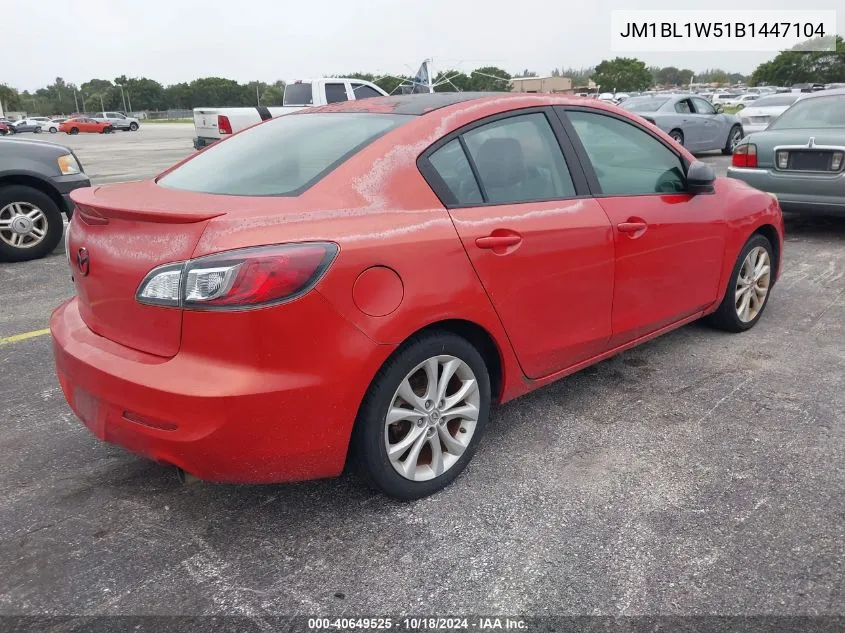 2011 Mazda Mazda3 S Grand Touring VIN: JM1BL1W51B1447104 Lot: 40649525