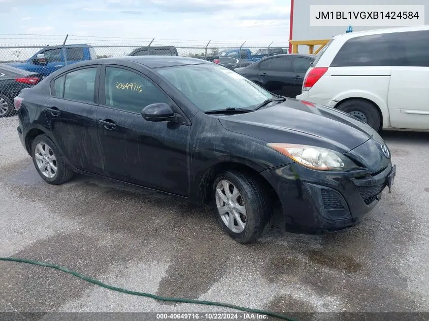 2011 Mazda Mazda3 I Touring VIN: JM1BL1VGXB1424584 Lot: 40649716