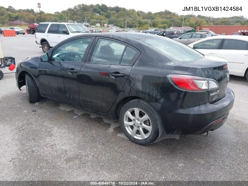 2011 Mazda Mazda3 I Touring VIN: JM1BL1VGXB1424584 Lot: 40649716