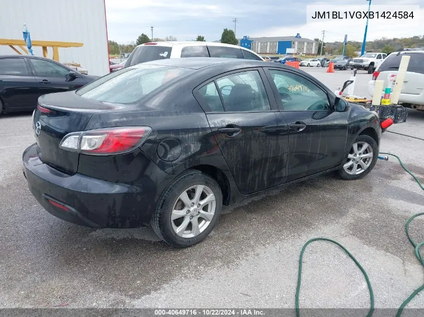 2011 Mazda Mazda3 I Touring VIN: JM1BL1VGXB1424584 Lot: 40649716