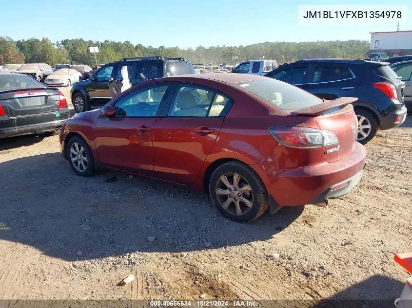 2011 Mazda Mazda3 I Touring VIN: JM1BL1VFXB1354978 Lot: 40656634