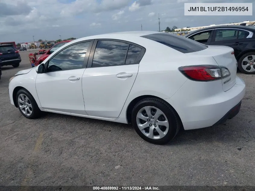 2011 Mazda Mazda3 I Sport VIN: JM1BL1UF2B1496954 Lot: 40859992