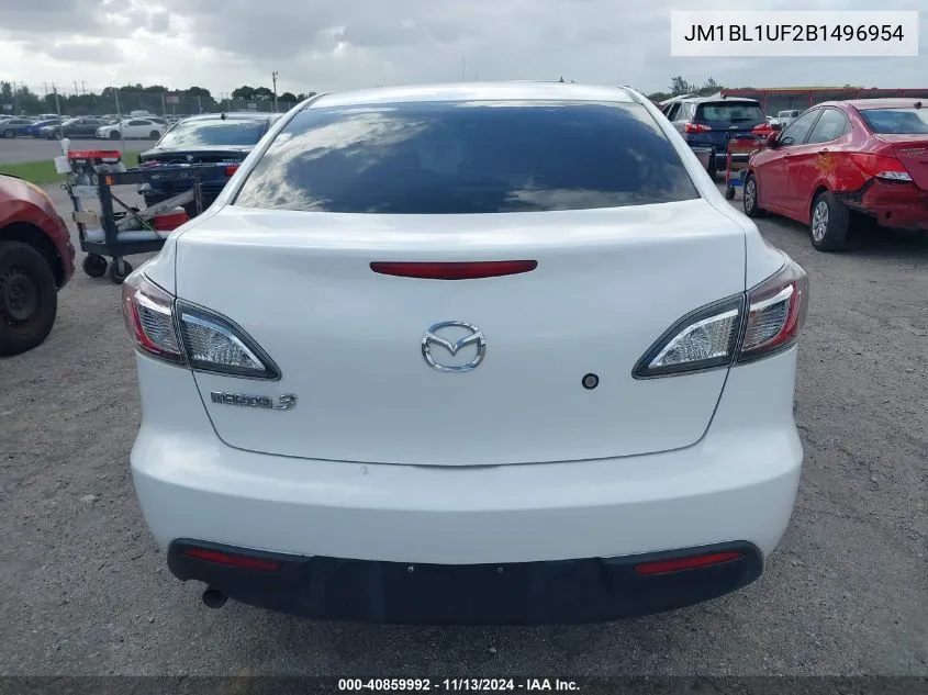 2011 Mazda Mazda3 I Sport VIN: JM1BL1UF2B1496954 Lot: 40859992