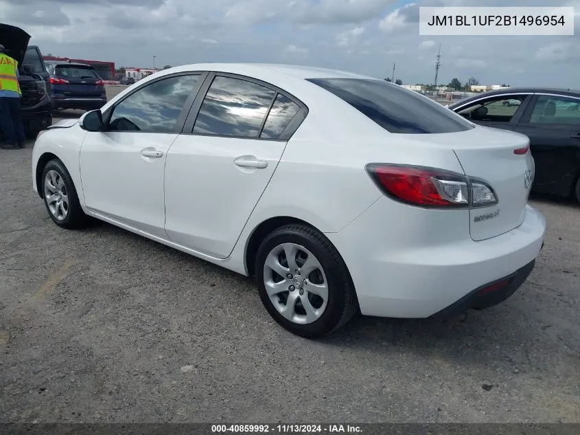 2011 Mazda Mazda3 I Sport VIN: JM1BL1UF2B1496954 Lot: 40859992