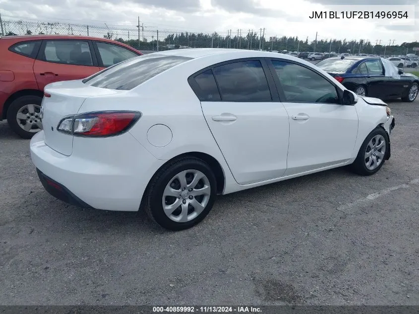 2011 Mazda Mazda3 I Sport VIN: JM1BL1UF2B1496954 Lot: 40859992