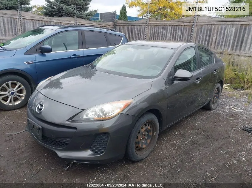 2012 Mazda Mazda3 VIN: JM1BL1UF5C1528216 Lot: 12022004