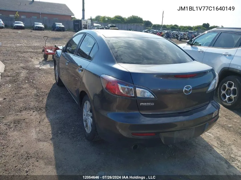 2012 Mazda Mazda3 VIN: JM1BL1V77C1640149 Lot: 12054646