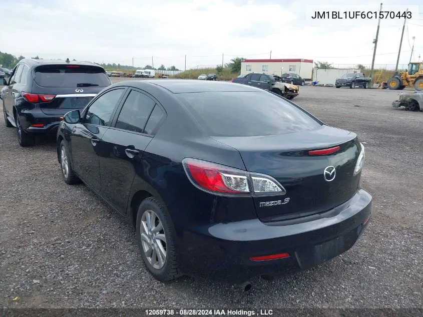 2012 Mazda Mazda3 VIN: JM1BL1UF6C1570443 Lot: 12059738