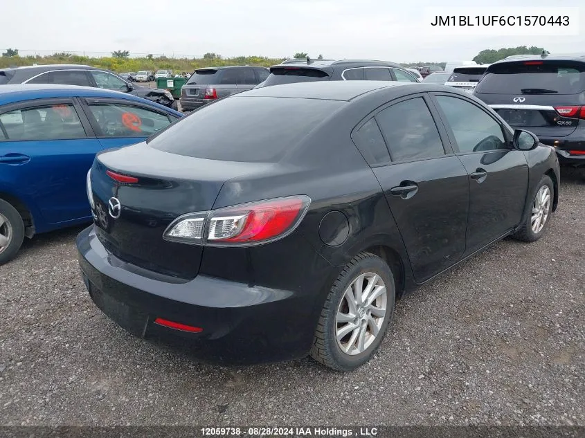 2012 Mazda Mazda3 VIN: JM1BL1UF6C1570443 Lot: 12059738