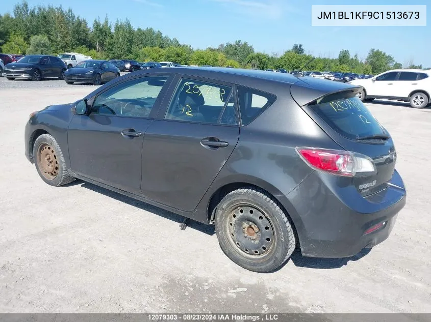 2012 Mazda 3 I VIN: JM1BL1KF9C1513673 Lot: 12079303