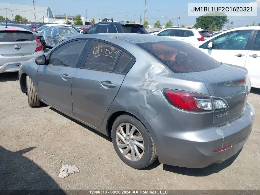 2012 Mazda Mazda3 VIN: JM1BL1UF2C1620321 Lot: 12080313