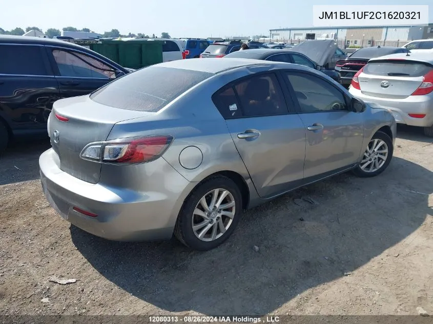 2012 Mazda Mazda3 VIN: JM1BL1UF2C1620321 Lot: 12080313