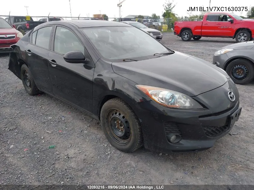 2012 Mazda Mazda3 VIN: JM1BL1V7XC1630375 Lot: 12093215