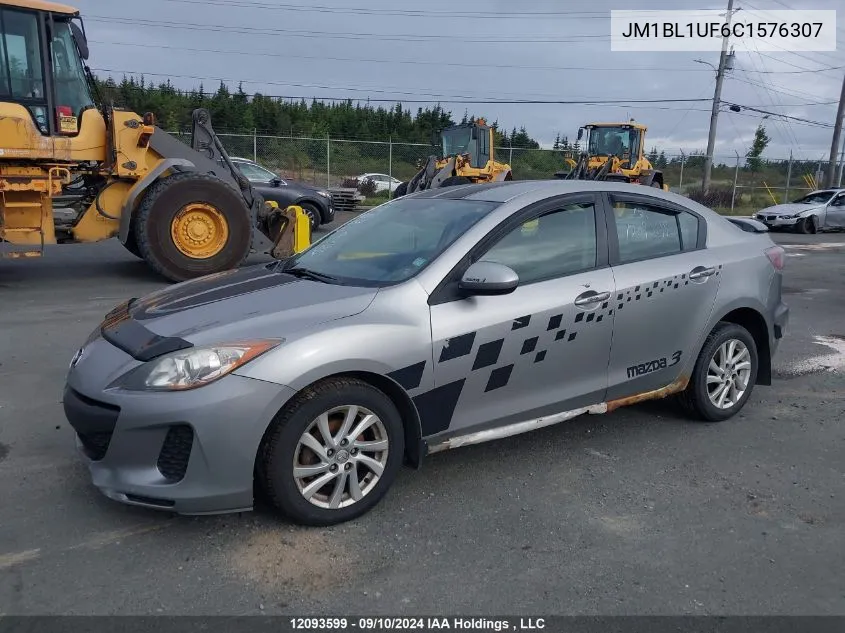 2012 Mazda Mazda3 VIN: JM1BL1UF6C1576307 Lot: 12093599