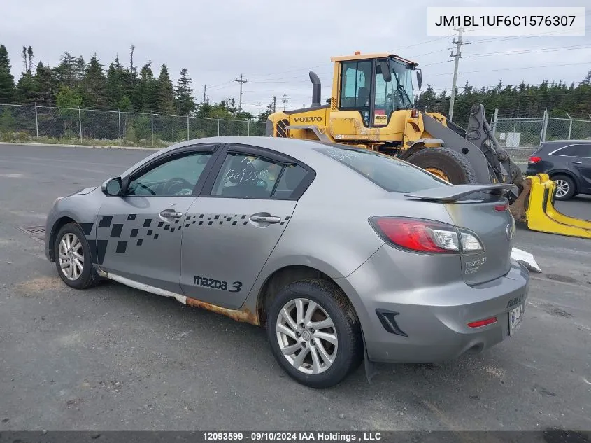 2012 Mazda Mazda3 VIN: JM1BL1UF6C1576307 Lot: 12093599