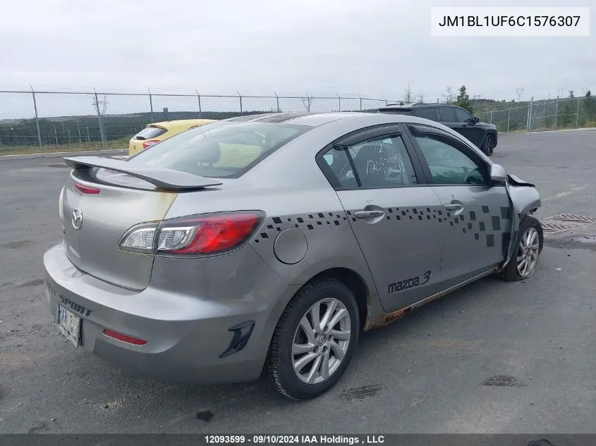 2012 Mazda Mazda3 VIN: JM1BL1UF6C1576307 Lot: 12093599