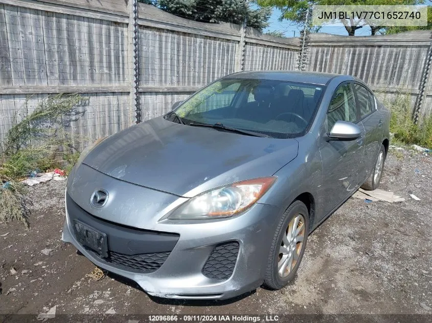 2012 Mazda Mazda3 VIN: JM1BL1V77C1652740 Lot: 12096866