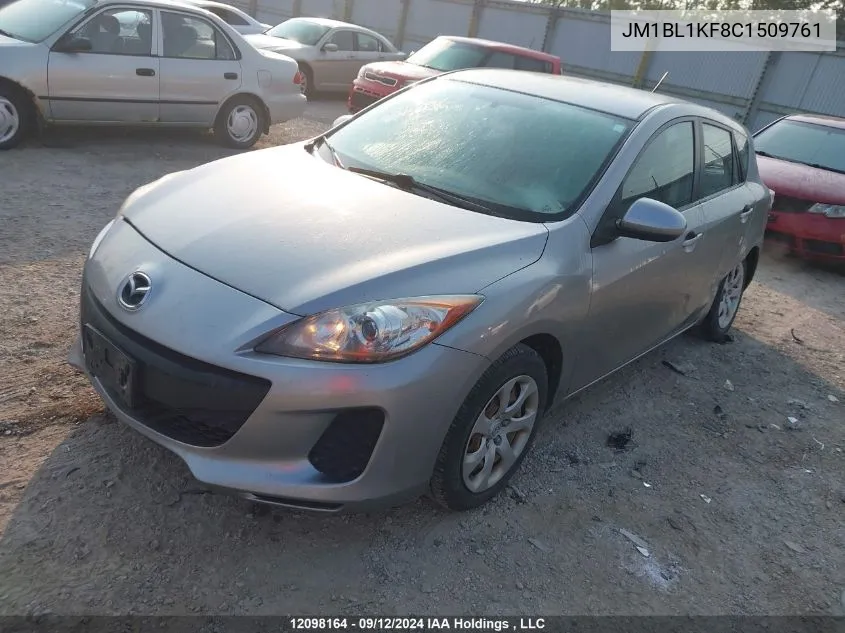 2012 Mazda Mazda3 VIN: JM1BL1KF8C1509761 Lot: 12098164