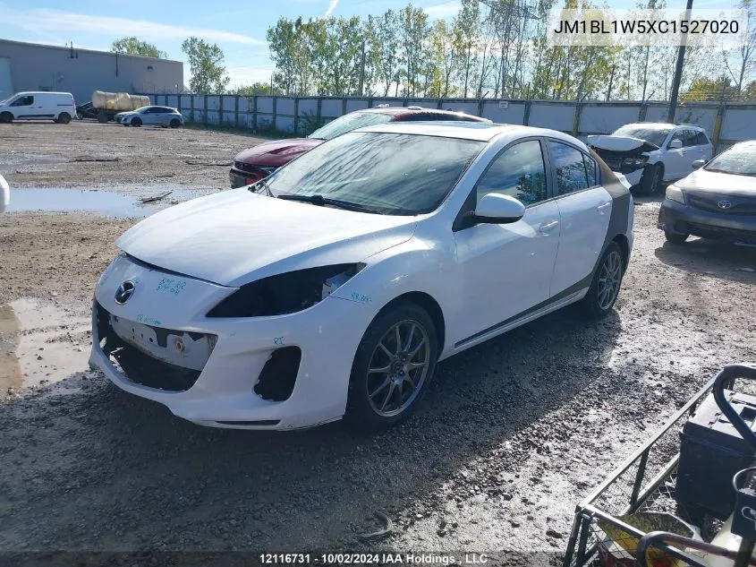 2012 Mazda Mazda3 VIN: JM1BL1W5XC1527020 Lot: 12116731