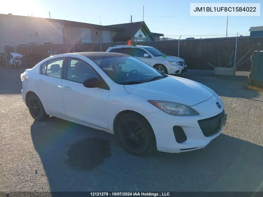 2012 Mazda Mazda3 VIN: JM1BL1UF8C1584022 Lot: 12121279