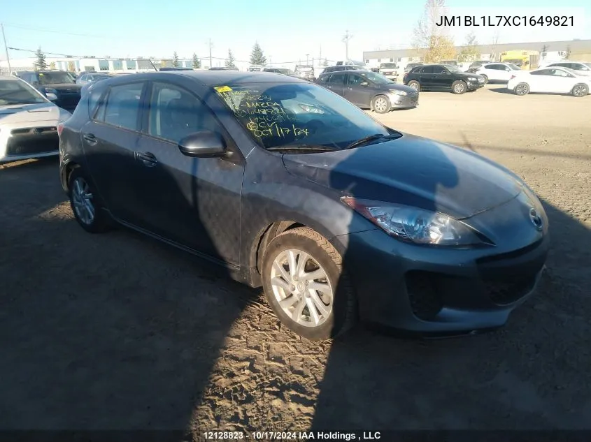 2012 Mazda Mazda3 VIN: JM1BL1L7XC1649821 Lot: 12128823