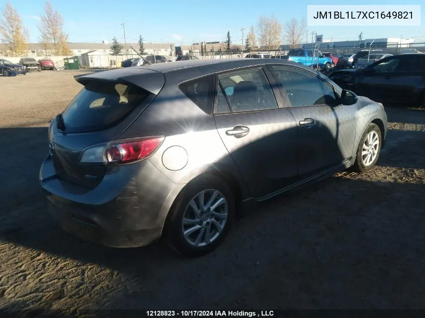 2012 Mazda Mazda3 VIN: JM1BL1L7XC1649821 Lot: 12128823