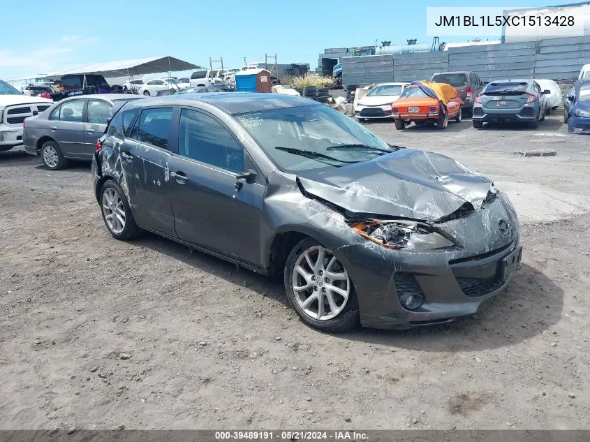 2012 Mazda Mazda3 S Touring VIN: JM1BL1L5XC1513428 Lot: 39489191