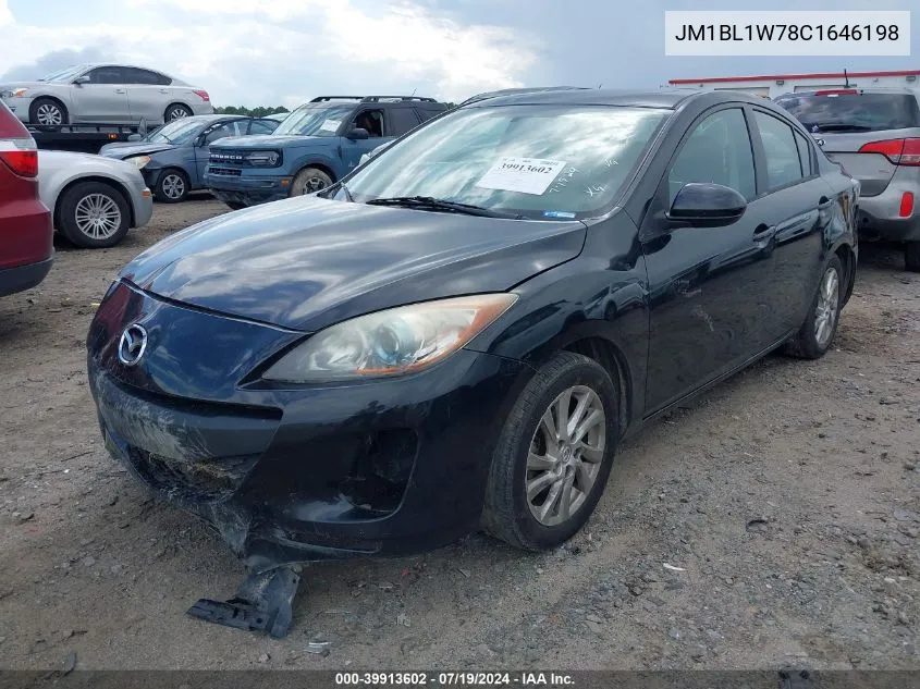 2012 Mazda Mazda3 I Grand Touring VIN: JM1BL1W78C1646198 Lot: 39913602