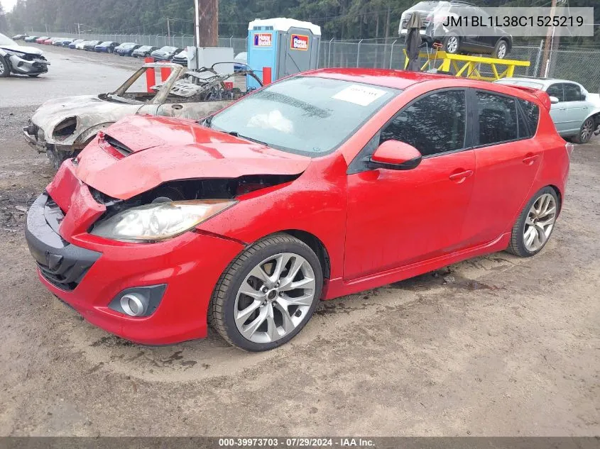 2012 Mazda Speed 3 VIN: JM1BL1L38C1525219 Lot: 39973703