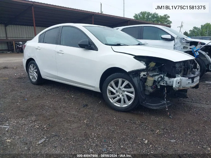 2012 Mazda Mazda3 I Touring VIN: JM1BL1V75C1581375 Lot: 40047658