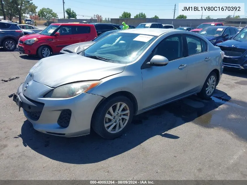 2012 Mazda Mazda3 I Touring VIN: JM1BL1V80C1670392 Lot: 40053264