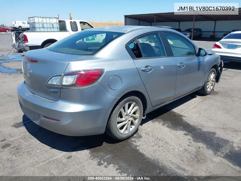 2012 Mazda Mazda3 I Touring VIN: JM1BL1V80C1670392 Lot: 40053264