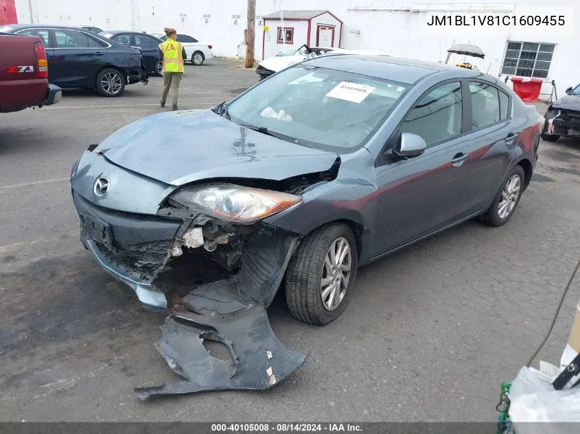 2012 Mazda Mazda3 I Touring VIN: JM1BL1V81C1609455 Lot: 40105008