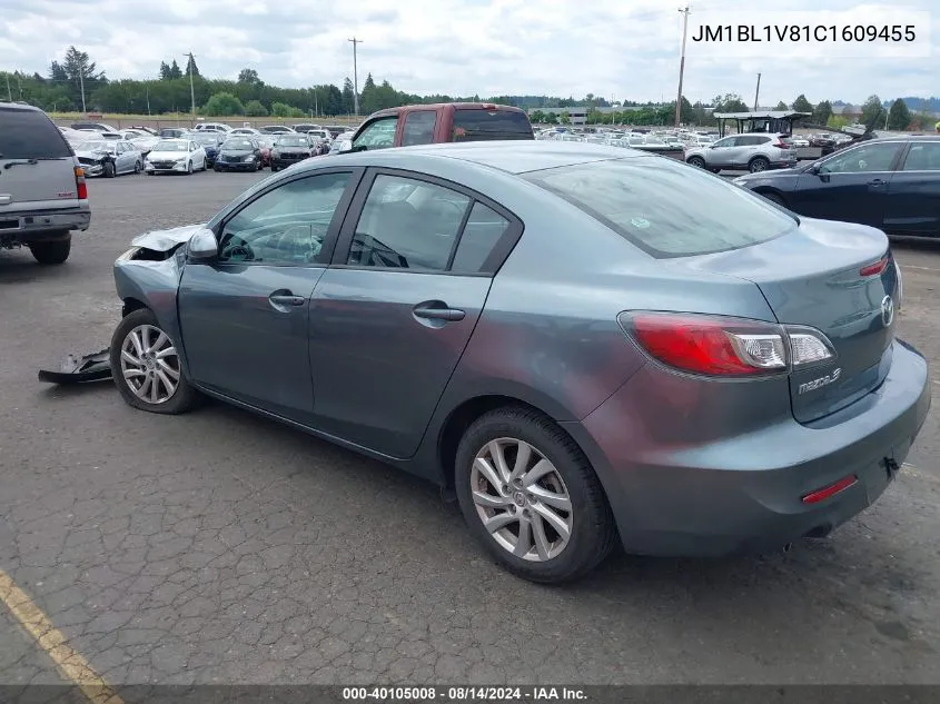 2012 Mazda Mazda3 I Touring VIN: JM1BL1V81C1609455 Lot: 40105008