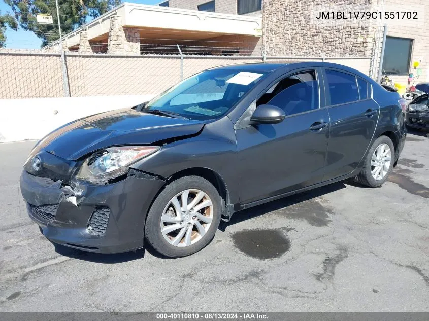 2012 Mazda Mazda3 I Touring VIN: JM1BL1V79C1551702 Lot: 40110810