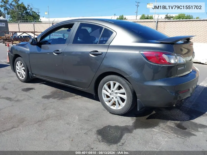 2012 Mazda Mazda3 I Touring VIN: JM1BL1V79C1551702 Lot: 40110810