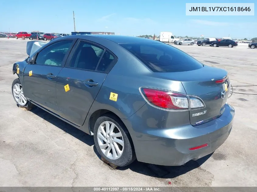 2012 Mazda Mazda3 I Touring VIN: JM1BL1V7XC1618646 Lot: 40112097