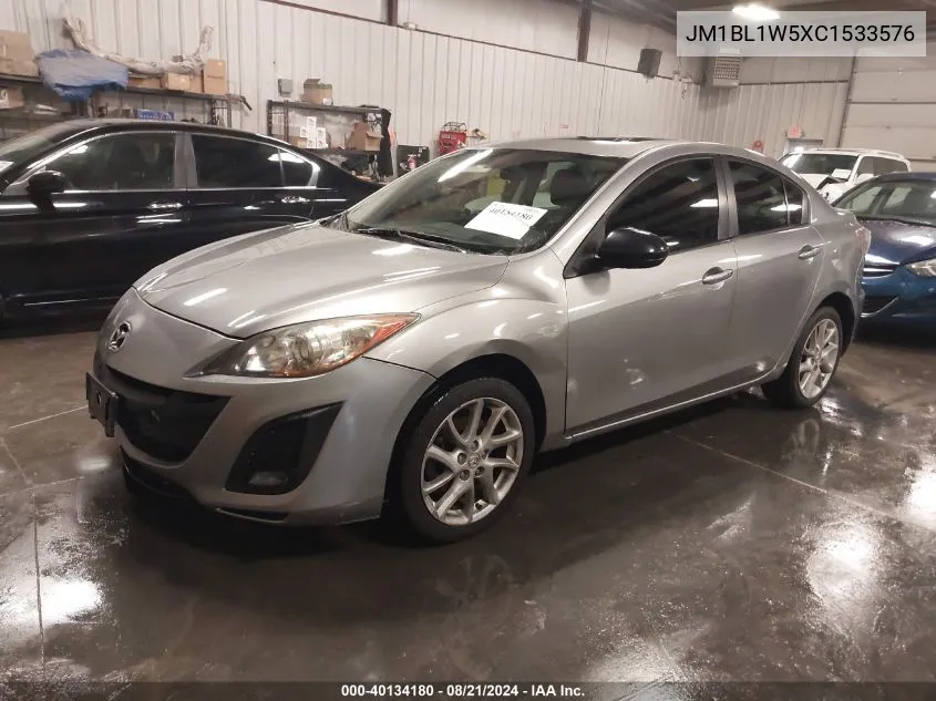 2012 Mazda Mazda3 S Grand Touring VIN: JM1BL1W5XC1533576 Lot: 40134180