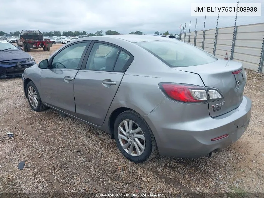 2012 Mazda Mazda3 I Touring VIN: JM1BL1V76C1608938 Lot: 40240073